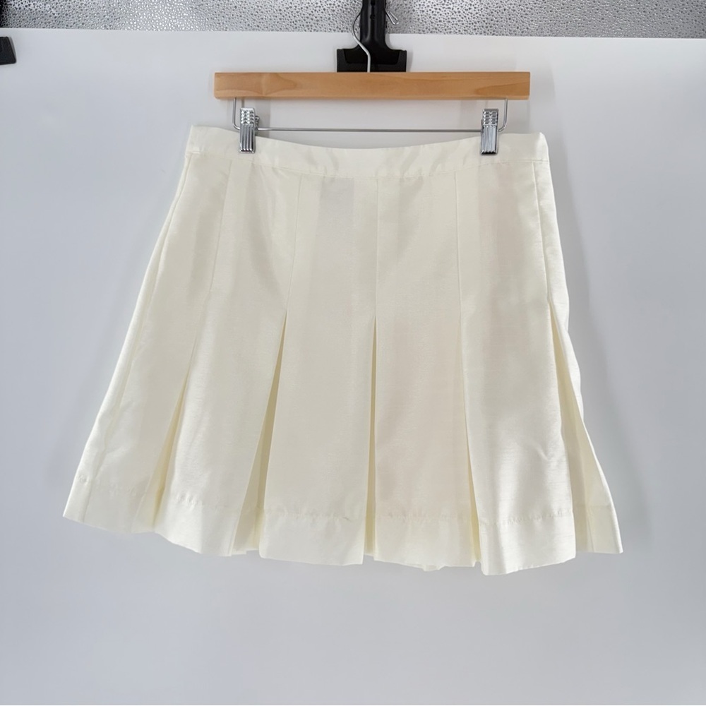 Maeve White Pleated Skirt Size 10 NWT Anthropologie - Picture 12 of 14